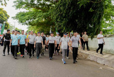 HUT RI ke-81 dan HUT Perdana Kodam XXI/Raden Inten Dirayakan dengan Gerak Jalan Sehat