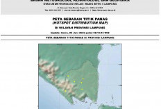 BMKG Lampung Deteksi 6 Titik Panas, Lampung Utara Catat Jumlah Terbanyak