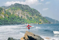 Eksotis dan Sepi, Pantai Pintasan Tawarkan Lanskap Batu Hitam Lampung