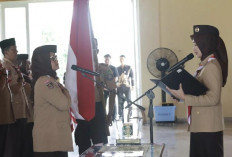 Jihan Nurlela Lantik Ela Siti Nuryamah sebagai Ketua Mabicab Pramuka Lampung Timur