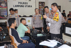 Cegah Pelanggaran, Kapolres Lampung Utara Cek Kelayakan Senpi Dinas Anggota