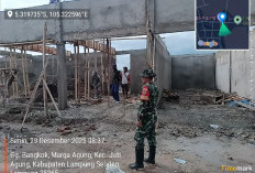 Babinsa 421-09/Tjb bersama Masyarakat ,Gotong Royong Bangun KDMP 