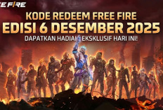 Kode Redeem FF 6 Desember 2025, Buruan Klaim 60 Hadiah Gratis Hari Ini!