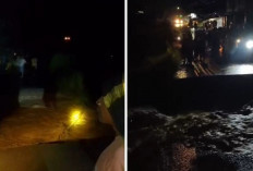 Diguyur Hujan Deras, Jalan Poros Gedungsurian Putus Akibat Gorong-Gorong Ambruk