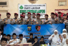 Hari Jadi Reserse Polri ke-78, Satreskrim Polresta Bandar Lampung Gelar Bakti Sosial di Panti Asuhan