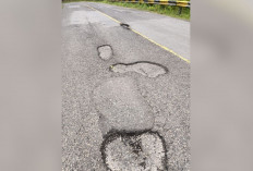 Warga Pelitajaya Minta BPJN Perbaiki Jalinbar yang Berlubang