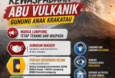 Pemprov Lampung Pantau Sebaran Abu Gunung Anak Krakatau, Masyarakat Diimbau Pakai Masker
