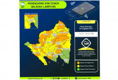 BMKG Lampung Peringatkan Potensi Hujan Lebat dan Angin Kencang, Warga Diminta Siaga