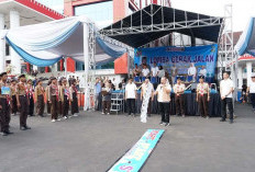 Ribuan Semangat Pramuka Warnai Lomba Gerak Jalan Beregu Bandar Lampung