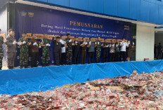 Rokok dan Miras Ilegal Rp 68,8 Miliar Dimusnahkan, Penerimaan Bea Cukai Tembus 101,2 Persen