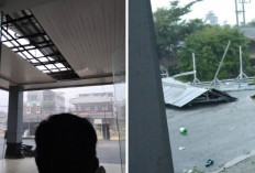 Diterjang Hujan Deras dan Angin Kencang, Atap RSUD Ryacudu Ambruk