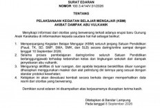 Pemprov Lampung Perpanjang Sekolah Daring hingga 10 September Imbas Abu Anak Krakatau