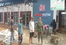 Kejar Target Launching, Babinsa Desa Sumberjaya Kawal Pembangunan Kopdes 