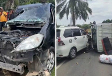 Kecelakaan Tiga Mobil di Lampung Utara, Pengemudi Luka-Luka