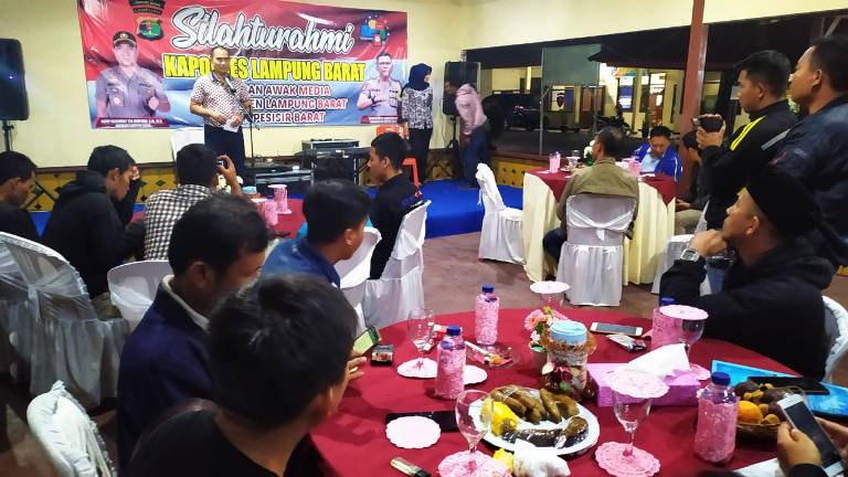 Polres Lambar Gandeng Awak Media Dalam Menjaga Kamtibmas