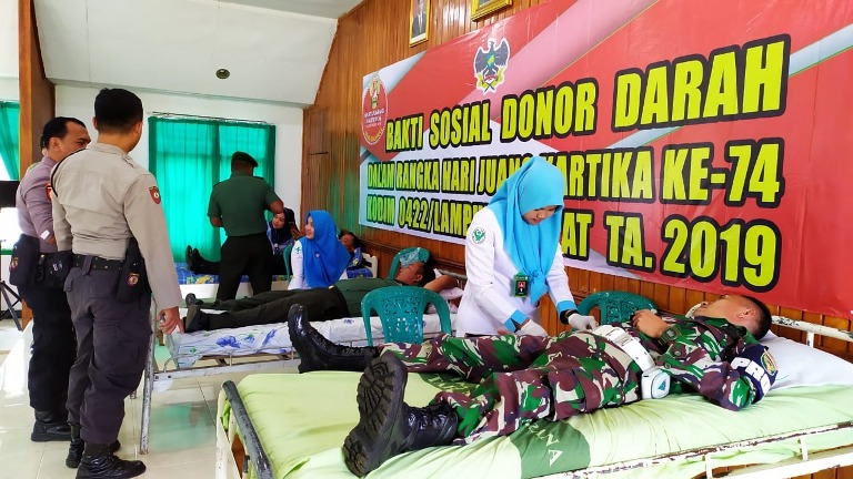 Kodim 0422 Gelar Baksos Donor Darah