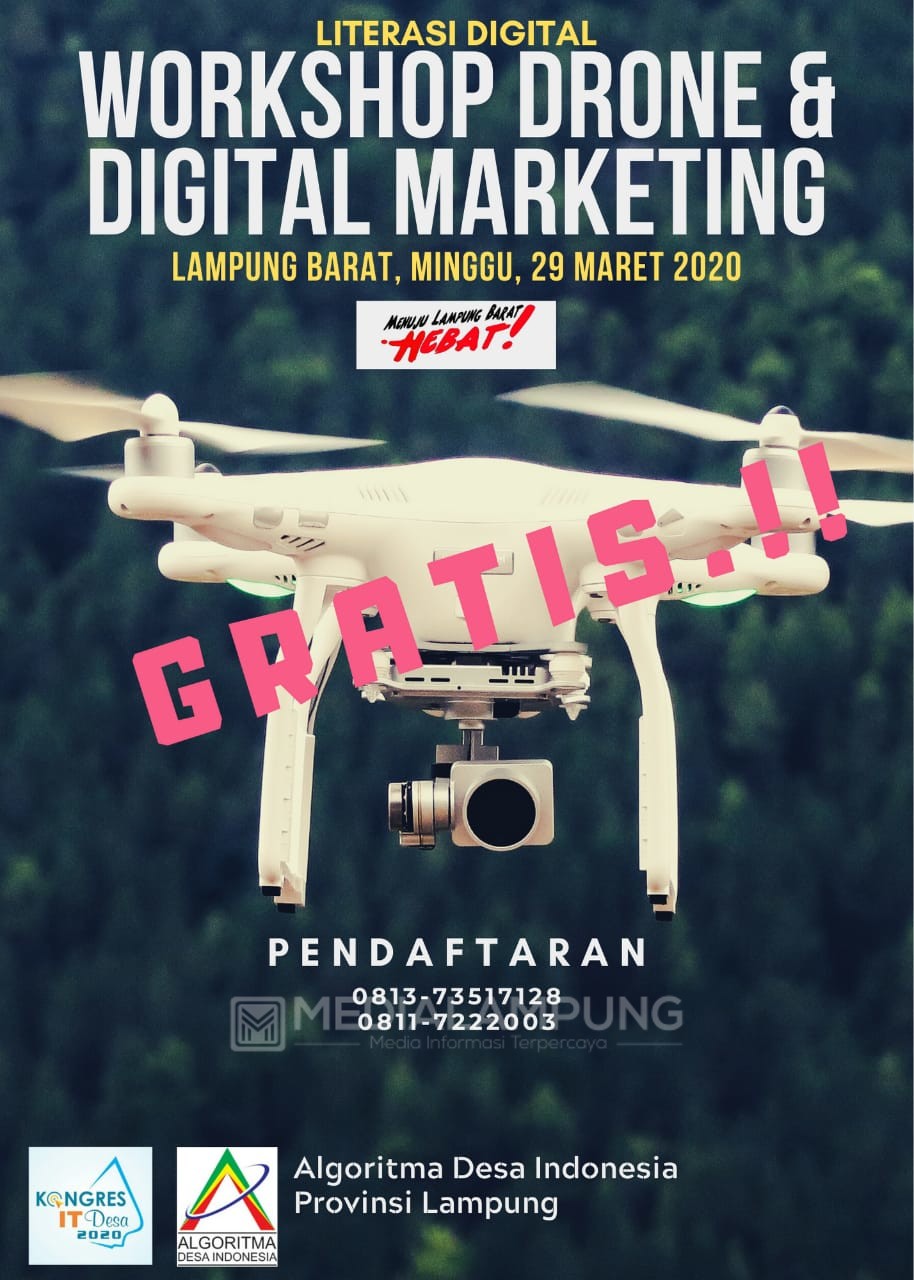 Ayo Ikuti Workshop Drone dan Digital Marketing Pada 29 Maret, Gratis!!!