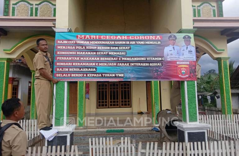 Pekon Trimulyo Terus Suarakan Ajakan Cegah Penyebaran Covid-19 