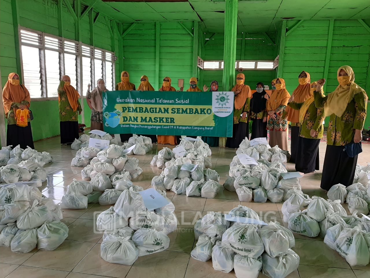 Serentak Seluruh Indonesia, Pimpinan Daerah “Aisyiyah Lambar Laksanakan Gerakan Nasional Ta’awun Sosial