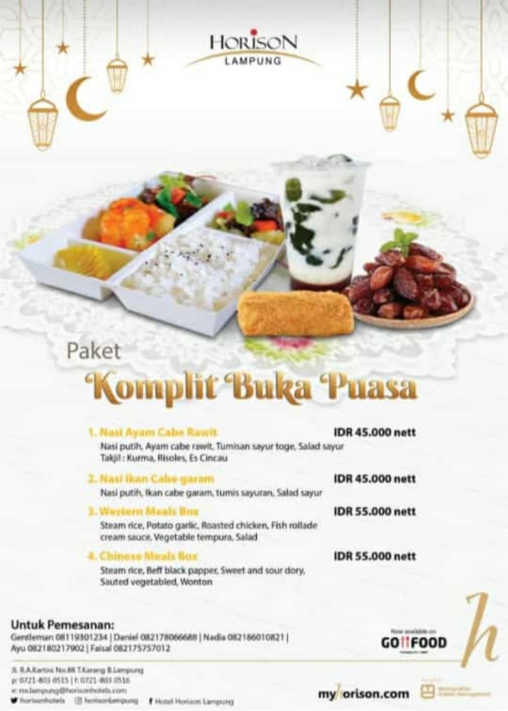 Berbagai Varian Paket Buka Puasa Di Hotel Horison Lampung