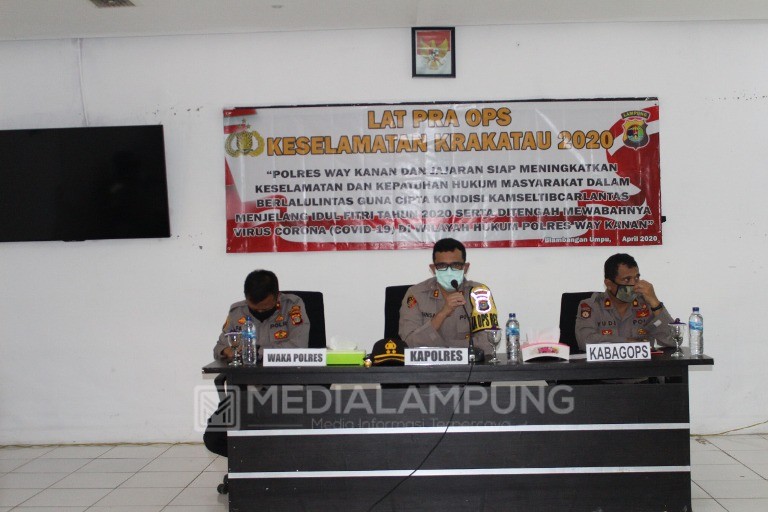 Polres Waykanan Gelar Lat Pra Ops Keselamatan Krakatau 2020