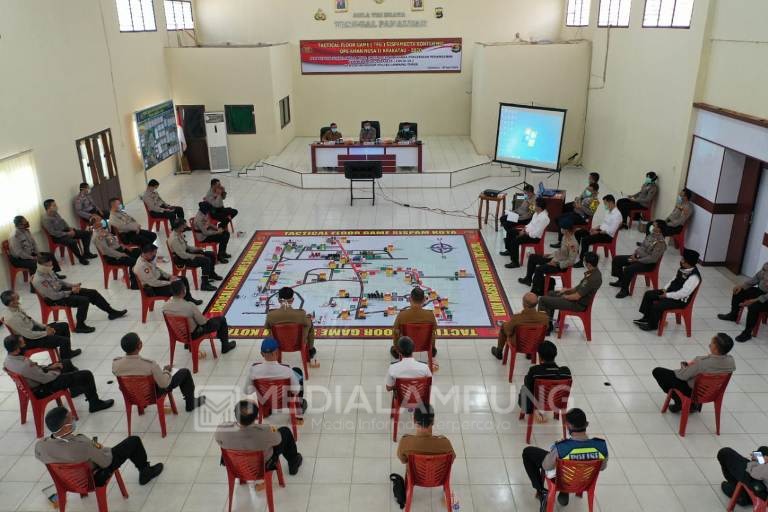 Polres Lamtim Gelar Tactical Floor Game