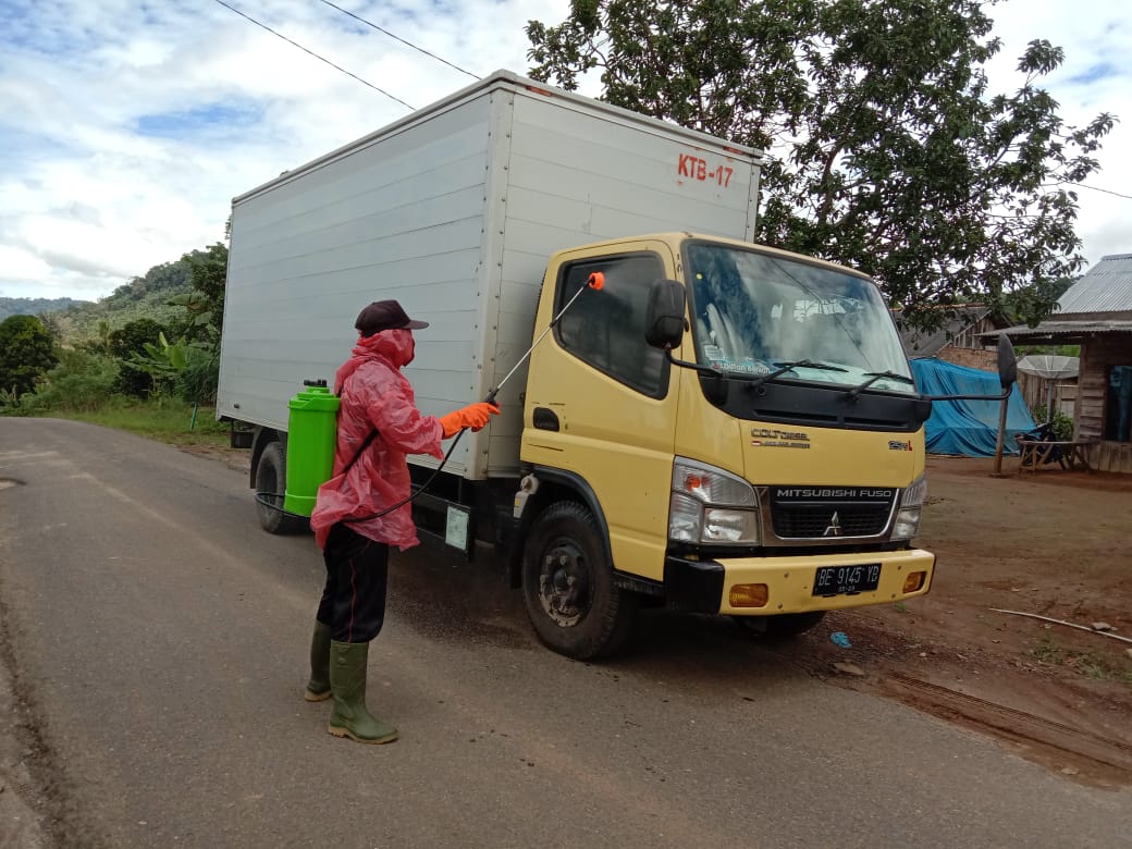 Cegah Covid-19, Relawan Pekon Gunungterang Siaga Penuh