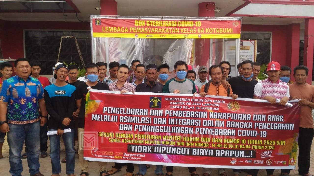30 Napi Lapas Kotabumi Dirumahkan