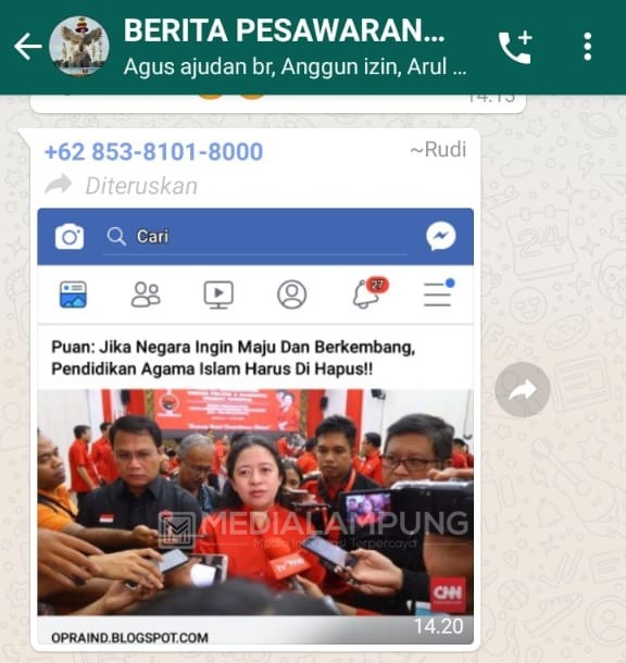 PDIP Dianggap Berideologi Komunis, Polda Lampung Diminta Tindak Penyebar Hoax