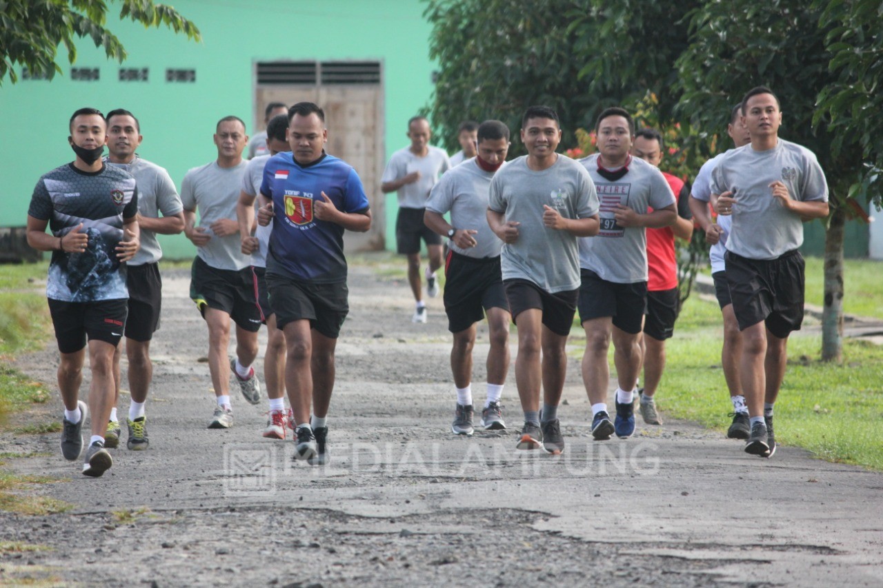 Jaga Kebugaran Tubuh, Anggota Kodim 0422/LB Lari Aerobik