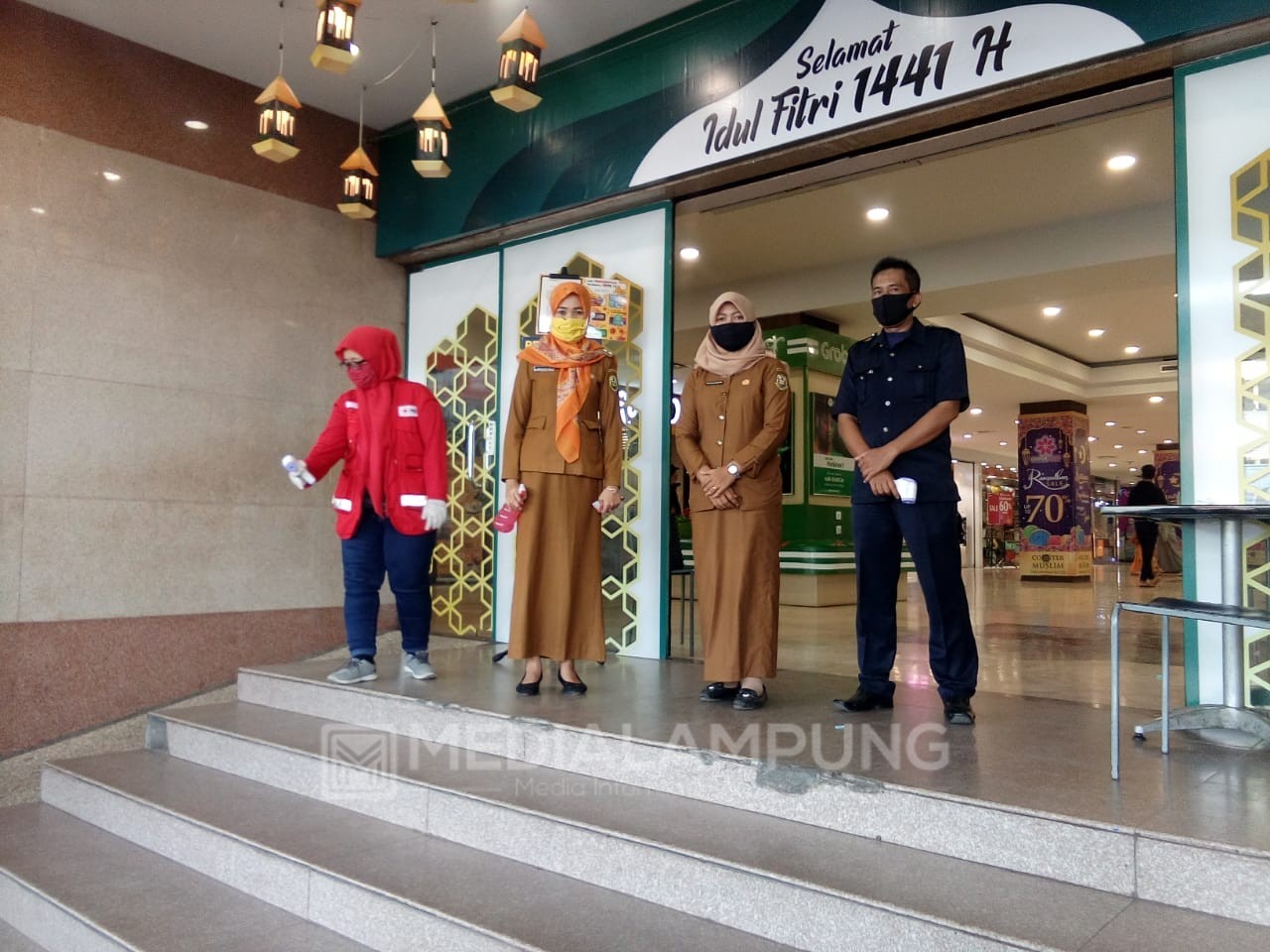 Pandemi Corona Semasa Lebaran, Seluruh Mall di Bandarlampung Dijaga Ketat