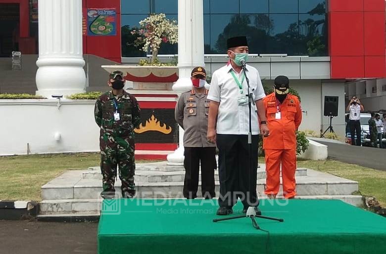 Pemkot Bandarlampung Gelar Apel Gabungan Pencegahan Penularan Covid-19