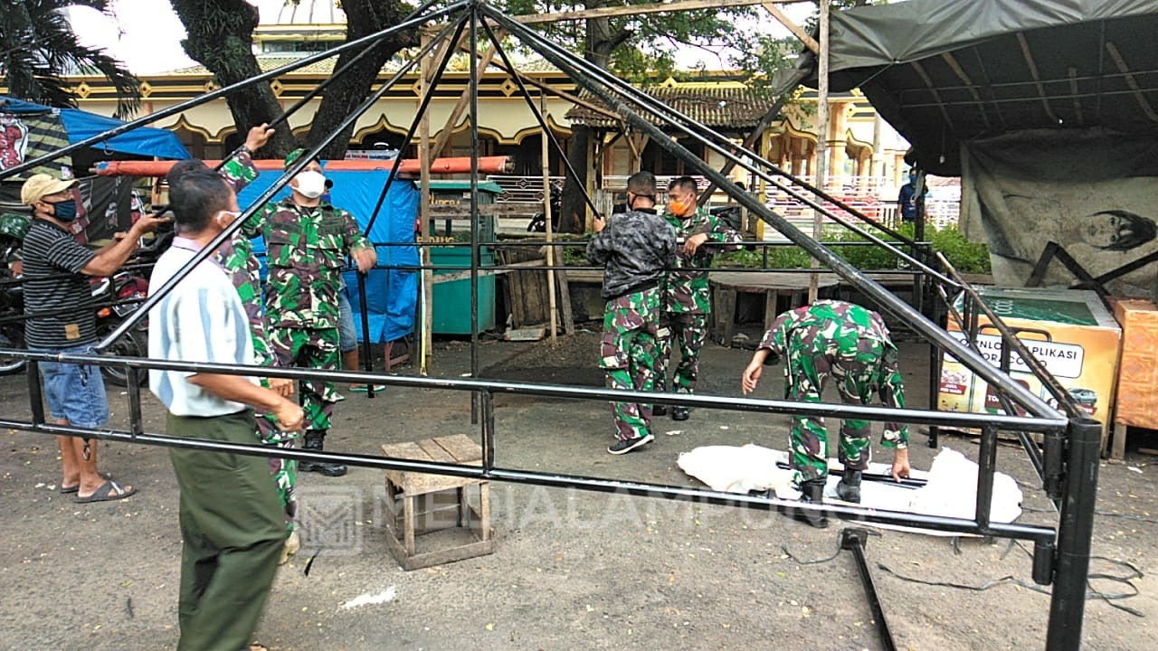 Koramil TkP dan Kodim Bandarlampung Dirikan Posko Penegakan Protokol Kesehatan
