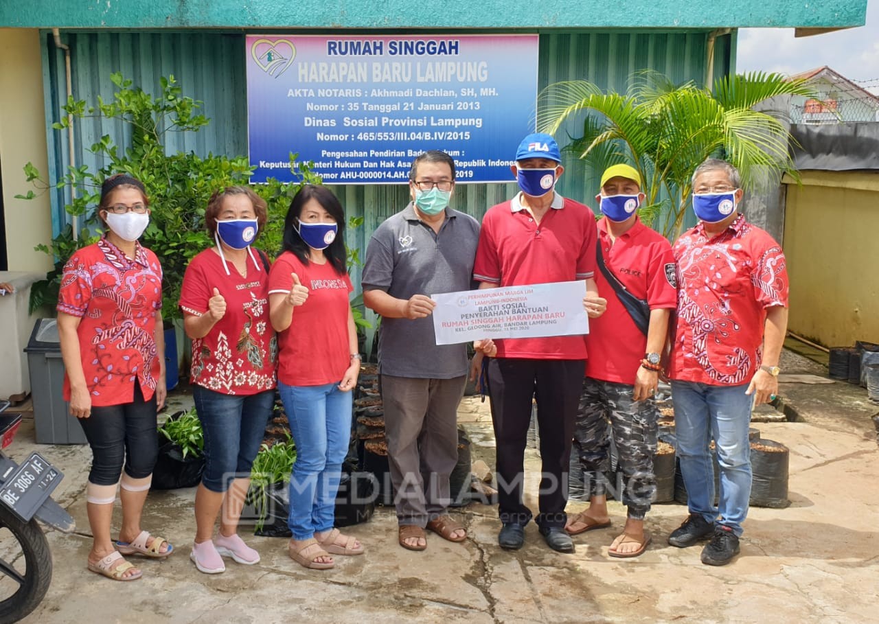 Perhimpunan Marga Lim Lampung Beri Bantuan ke Rumah Singgah Harapan Baru
