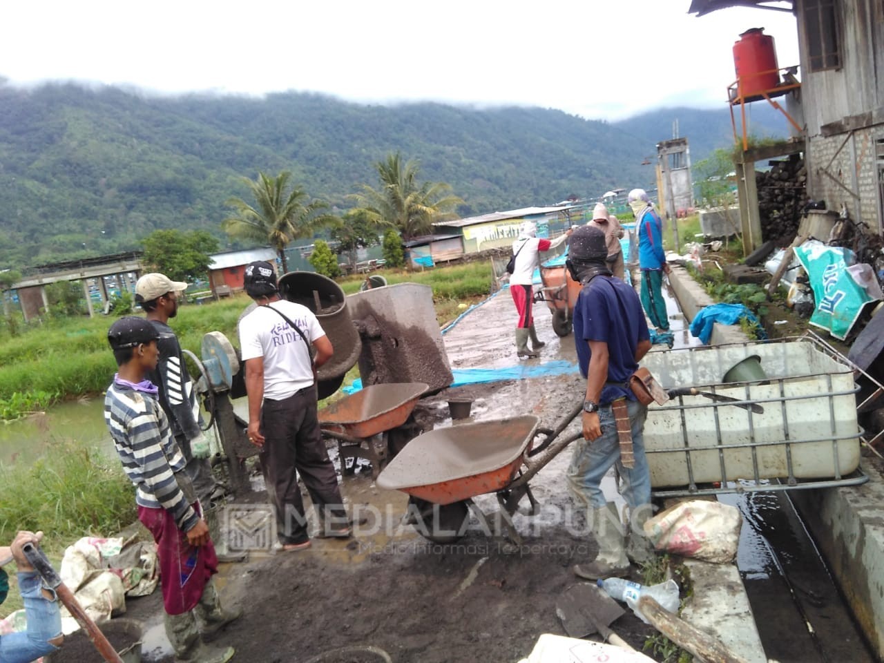 Meski di Tengah Pandemi, Pekon Kagungan Tetap Lanjutkan Pembangunan