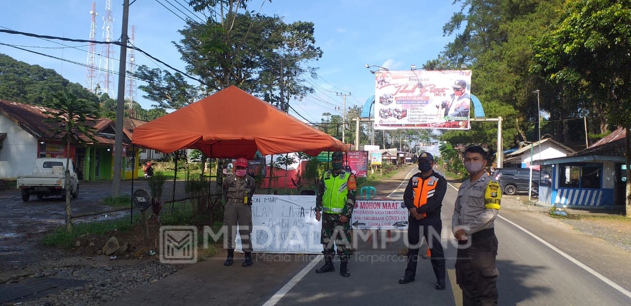 Ops Gaklin New Normal, Aparat Sekat Pengendara Yang Melintasi Pinusan