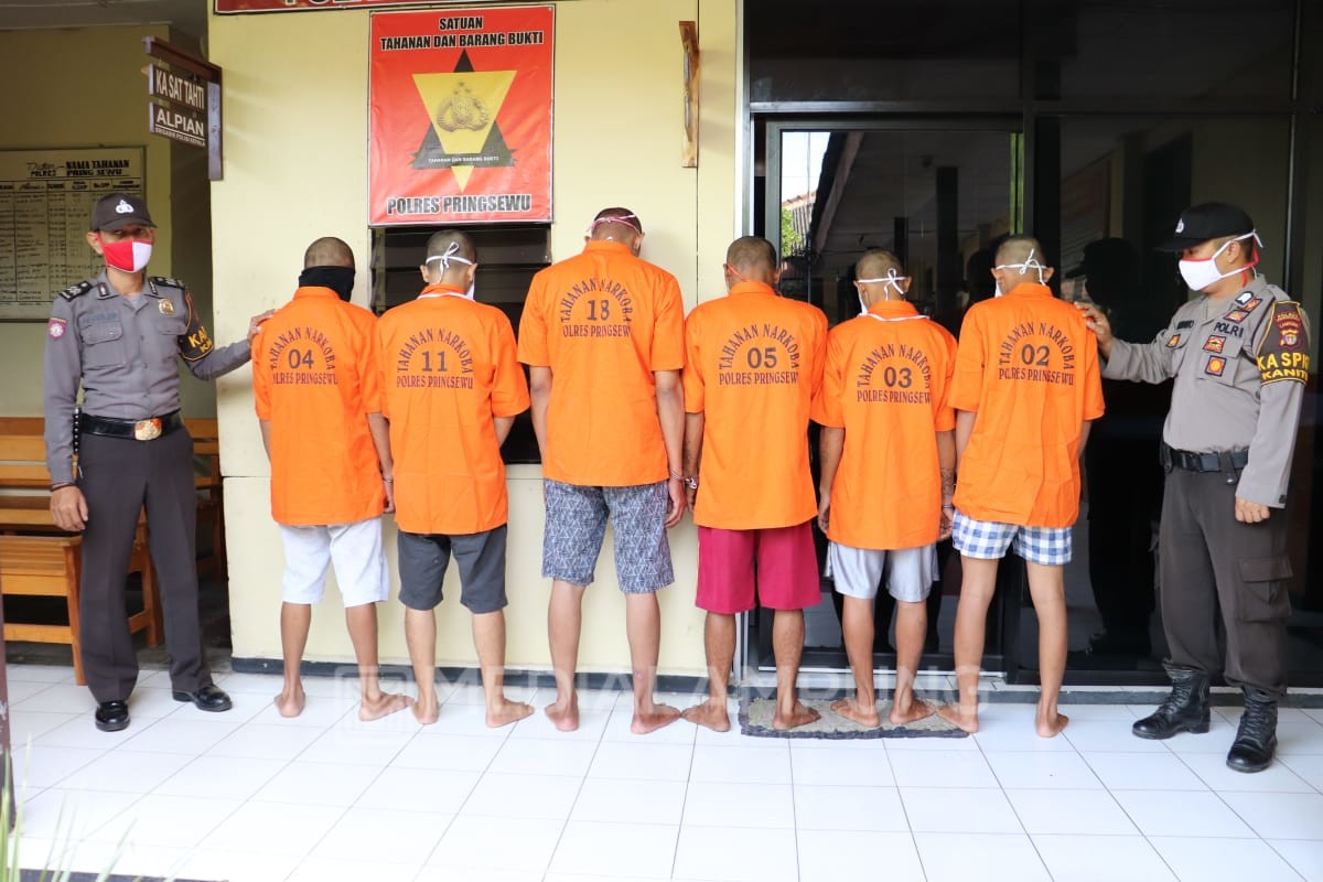 Lagi, Polres Pringsewu Berhasil Bekuk Enam Pengguna Sabu