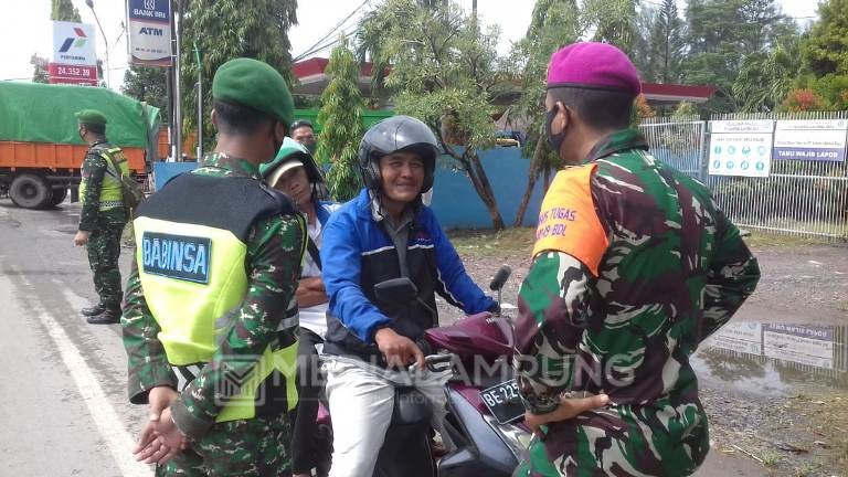 Tim GTPP Covid-19 Bandarlampung Tertibkan Warga yang Tak Pakai Masker