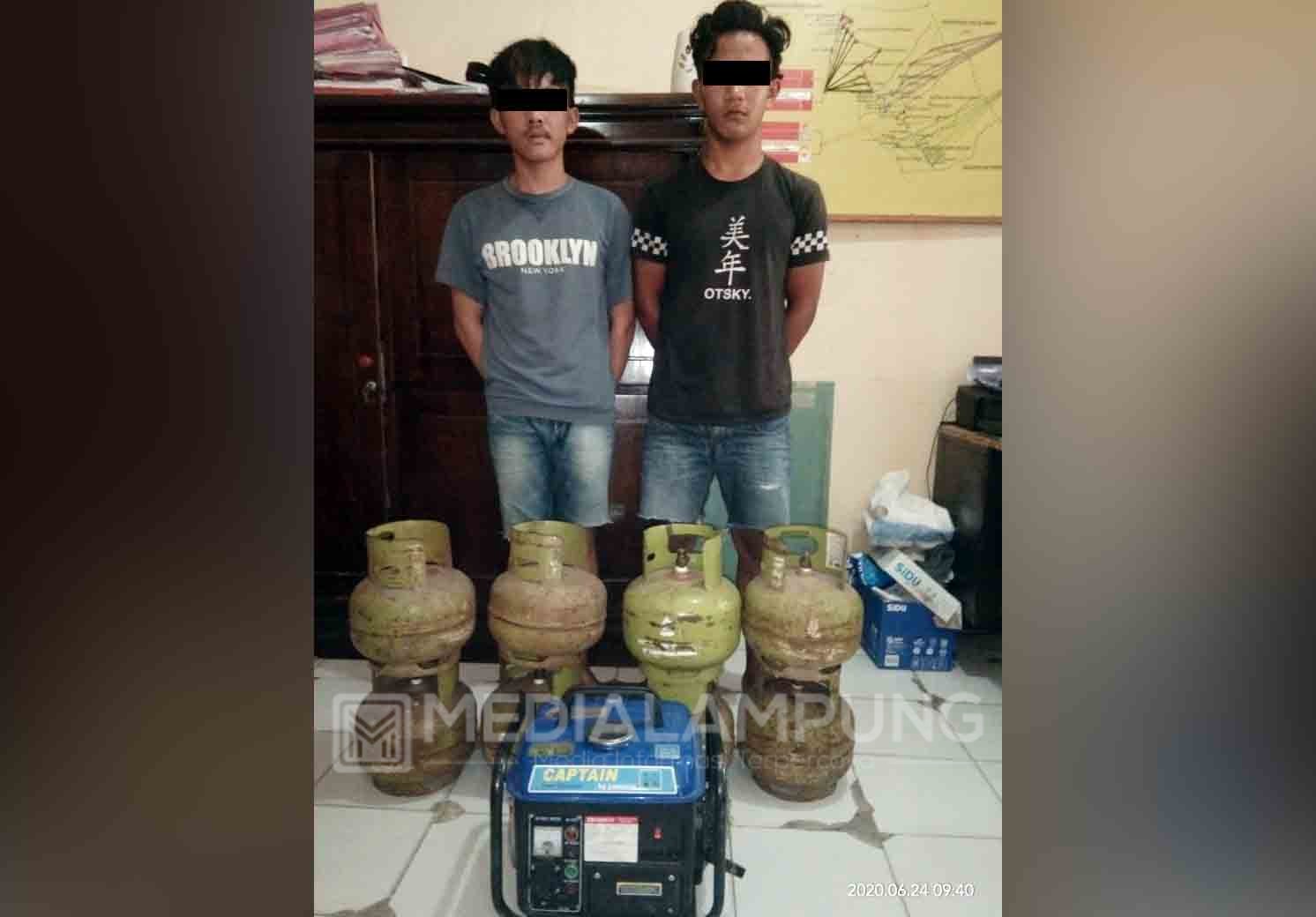 Curi Gas Elpiji dan Genset, Dua Pemuda Diamankan