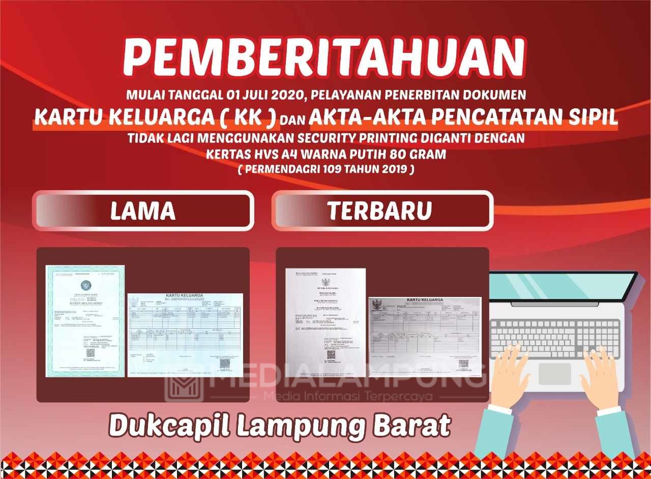 Disdukcapil Lambar Cetak Dokumen Kependudukan Pakai Kertas HVS 