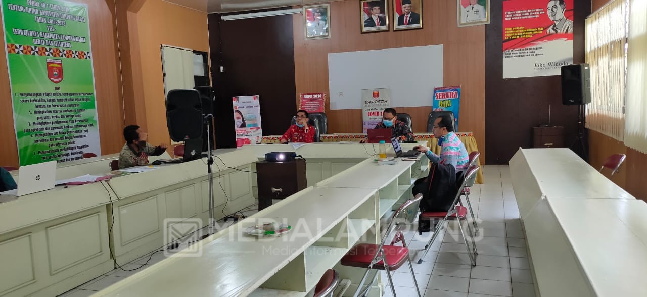 Melalui Aplikasi Zoom Meeting, Bappeda Lambar Bahas PPAS 2021