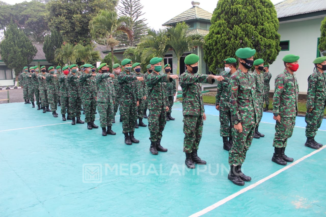 Tingkatkan Kedisiplinan, Anggota Makodim 0422/LB Melaksanakan Latihan PBB