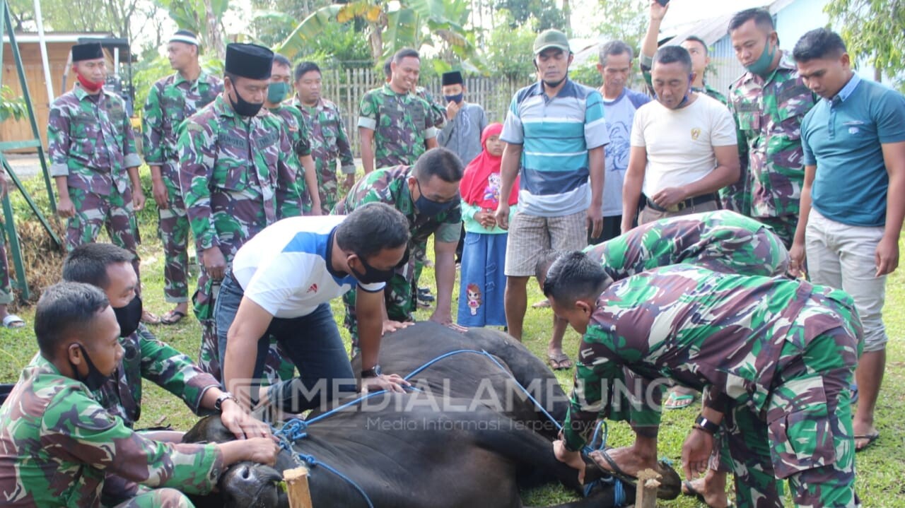 Makodim 0422/LB Melaksanakan Kurban di Hari Raya Idul Adha