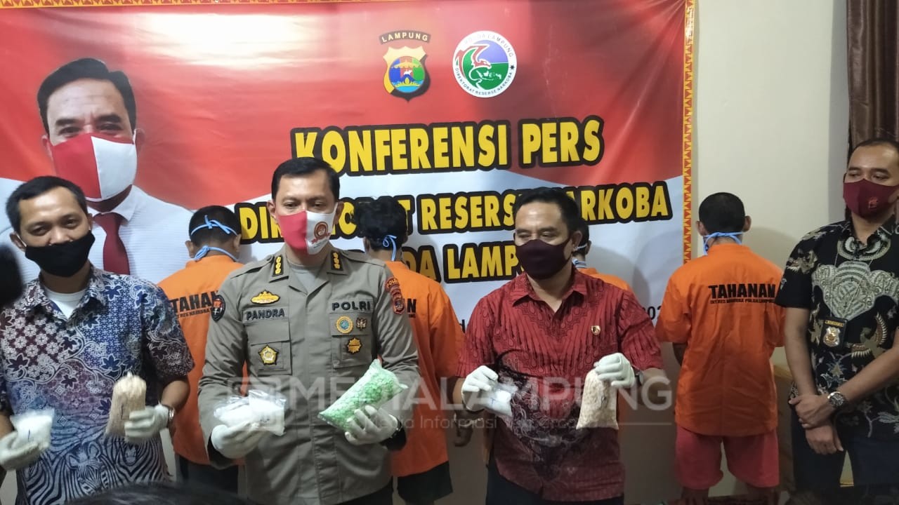 Ditresnarkoba Polda Lampung Gulung 8 Pelaku Penyalahgunaan Narkoba