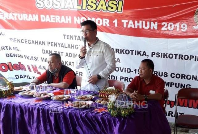 Anggota DPRD Lampung Sosialisasikan Perda No.1/2019 di Pesbar