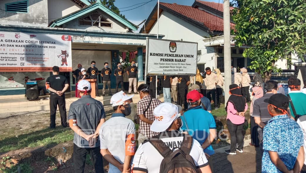 KPU Pesbar Gelar Apel Gerakan Coklit Serentak