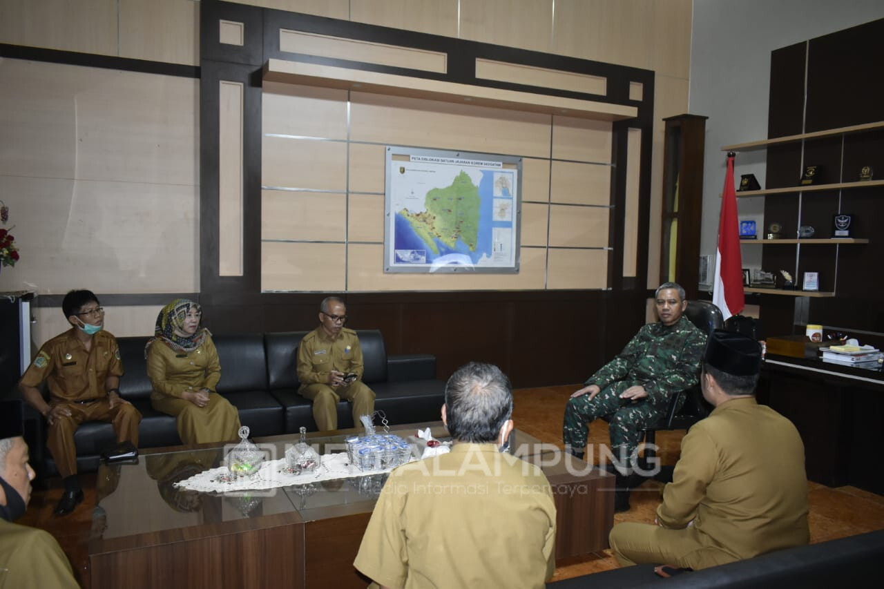 Danrem 043/Gatam Terima Kunjungan Kepala Kanwil Kemenag Lampung