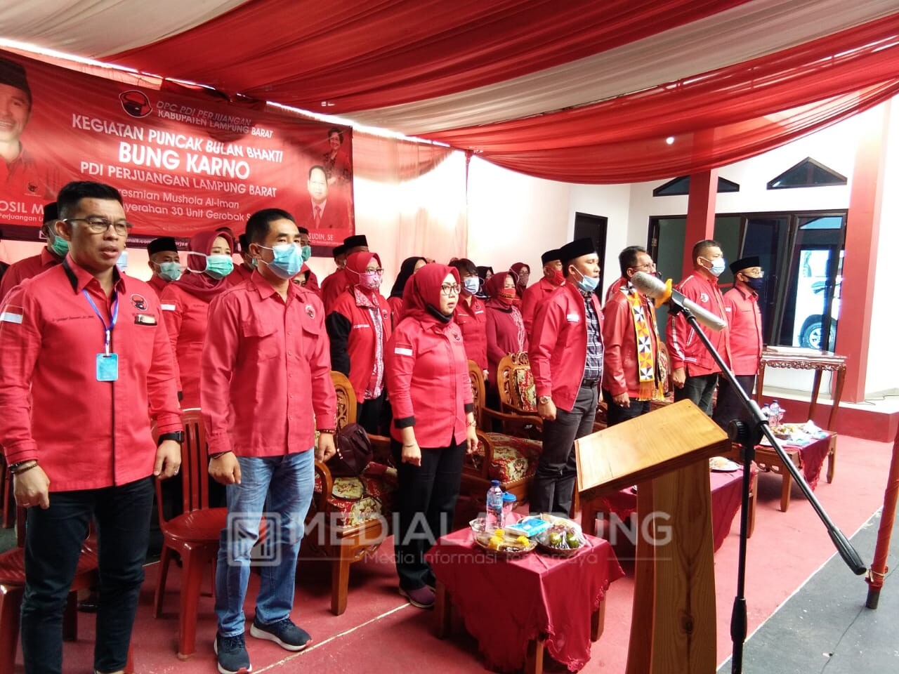 Mingrum Gumay Hadiri Puncak Bulan Bhakti Bung Karno di Lambar 