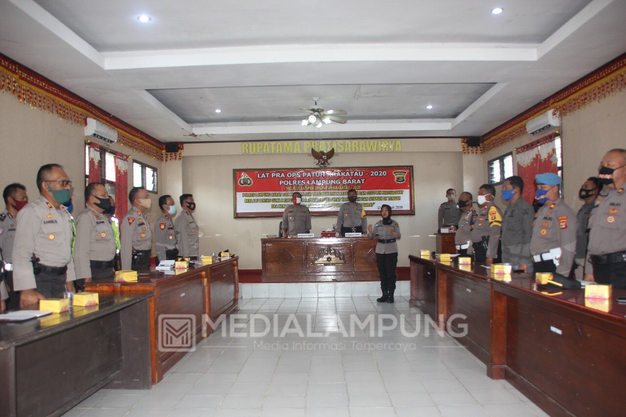 Polres Lambar Gelar Latpra Ops Patuh Krakatau 