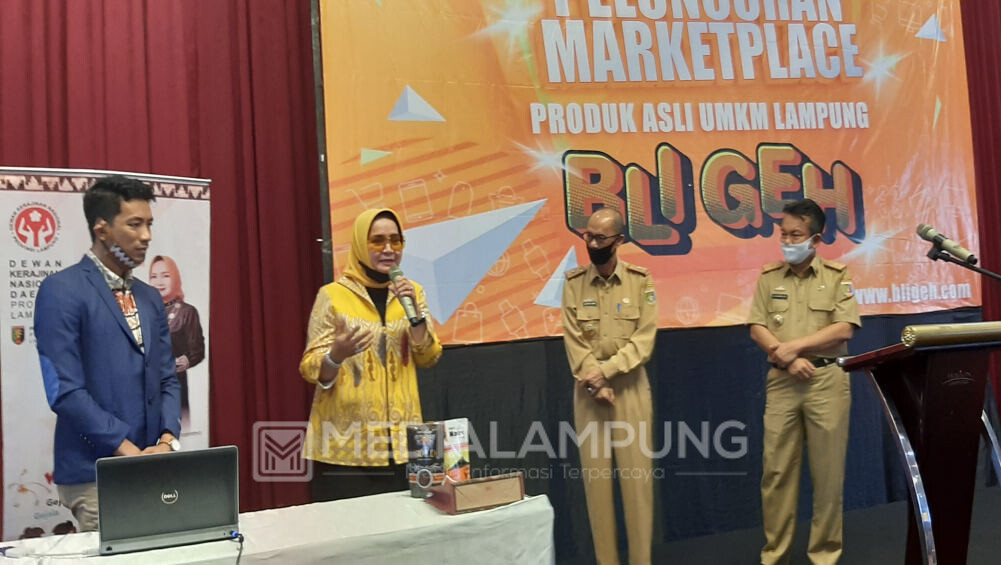 Ketua Dekranasda Lampung Launching Aplikasi Marketplace Bligeh
